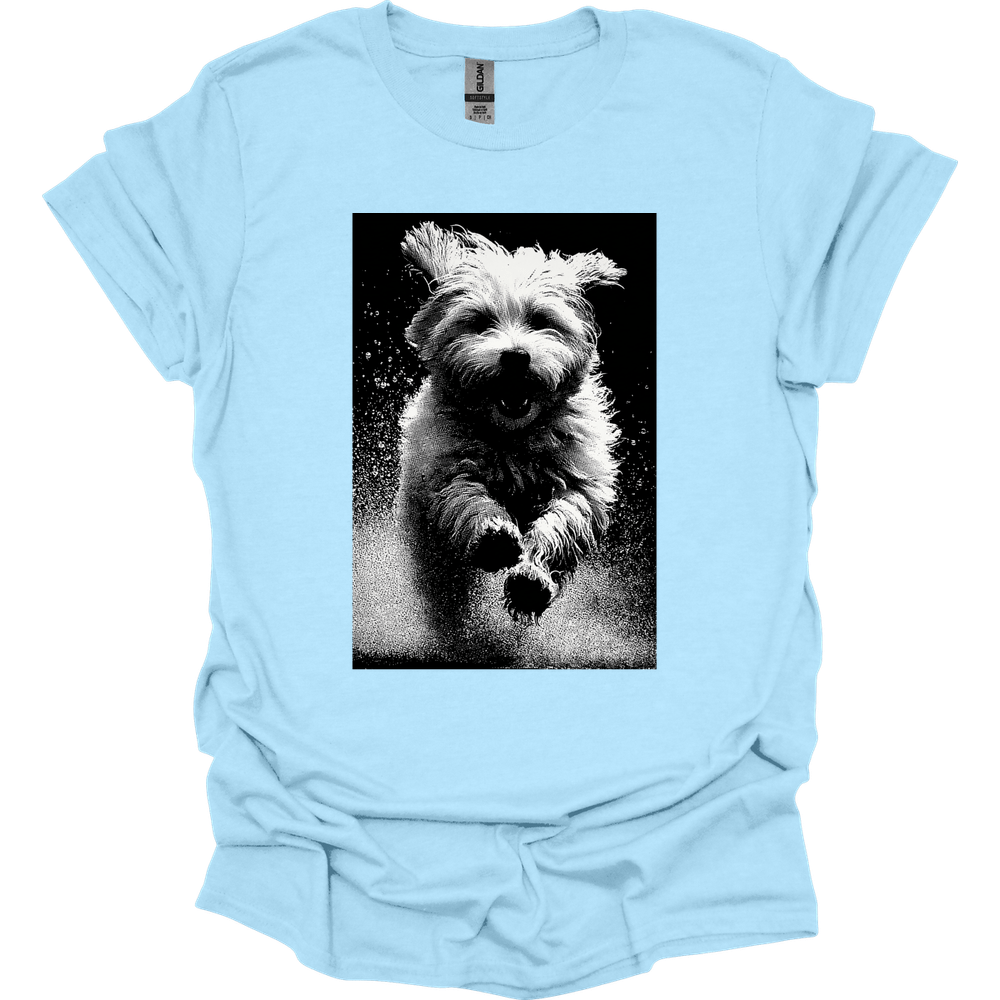 Havanese - Puddle Dog T-Shirt - Light Blue
