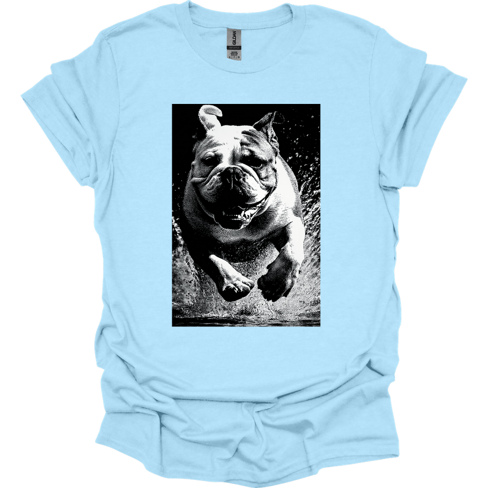 Bulldog - Puddle Dog T-Shirt - Light Blue