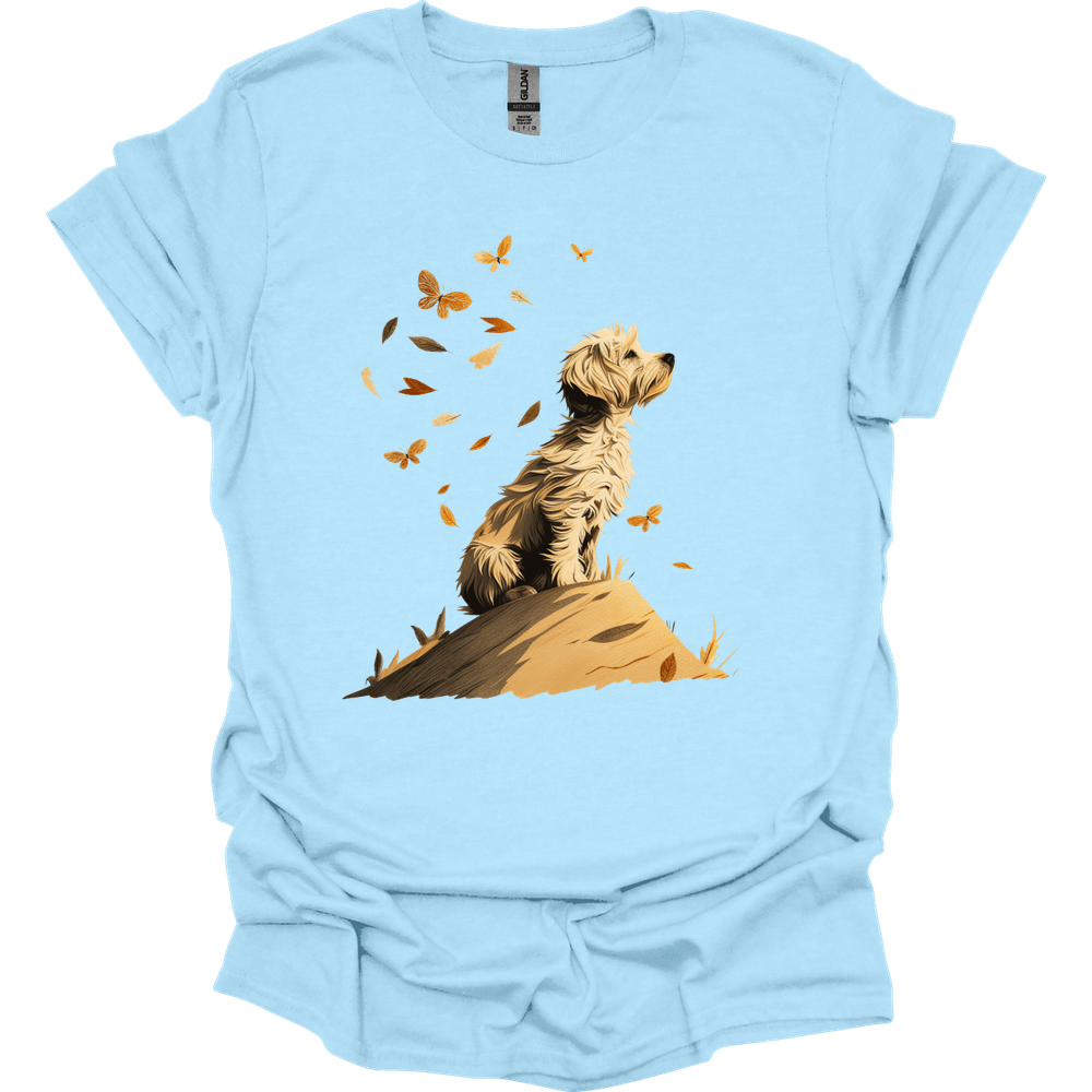 Bichon Frise - Fall Dog T-Shirt - Light Blue