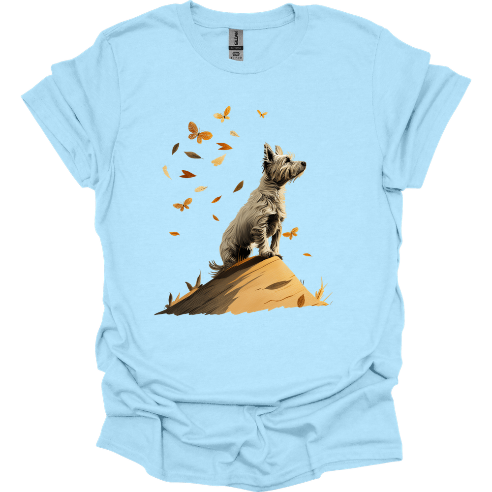West Highland White Terrier - Fall Dog T-Shirt - Light Blue