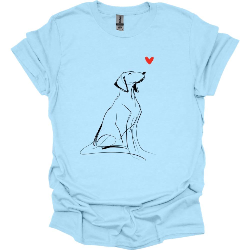 Vizsla - Sketch Dog T-Shirt - Light Blue