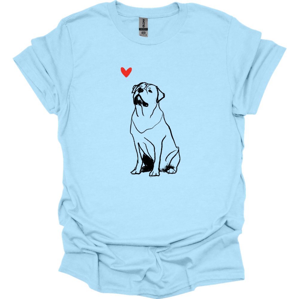 Rottweiler - Sketch Dog T-Shirt - Light Blue
