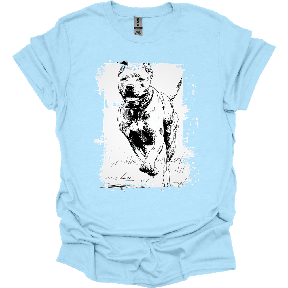 Cane Corso - Running Dog T-Shirt - Light Blue