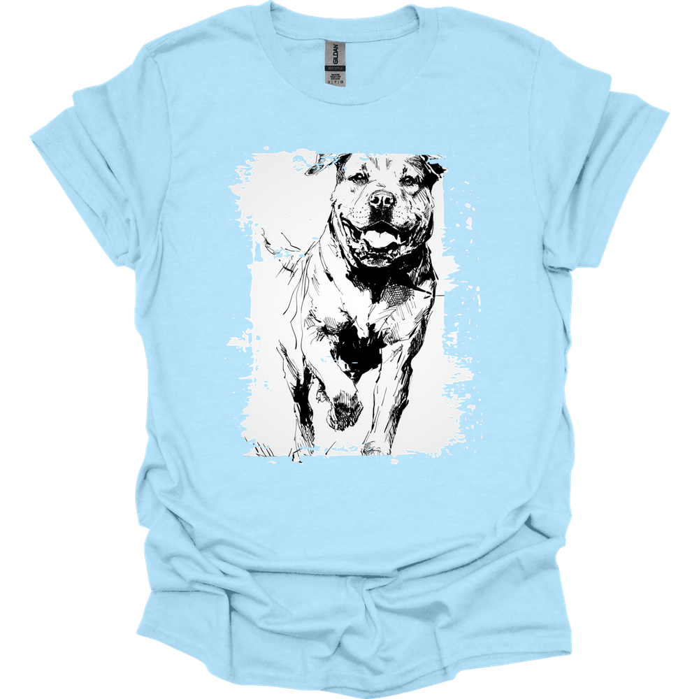 Rottweiler - Running Dog T-Shirt - Light Blue