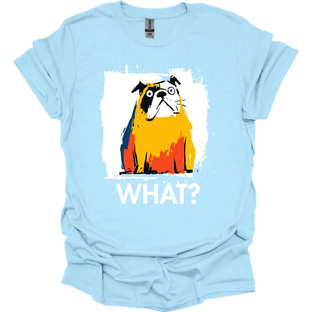 Bulldog - What Dog T-Shirt - Light Blue