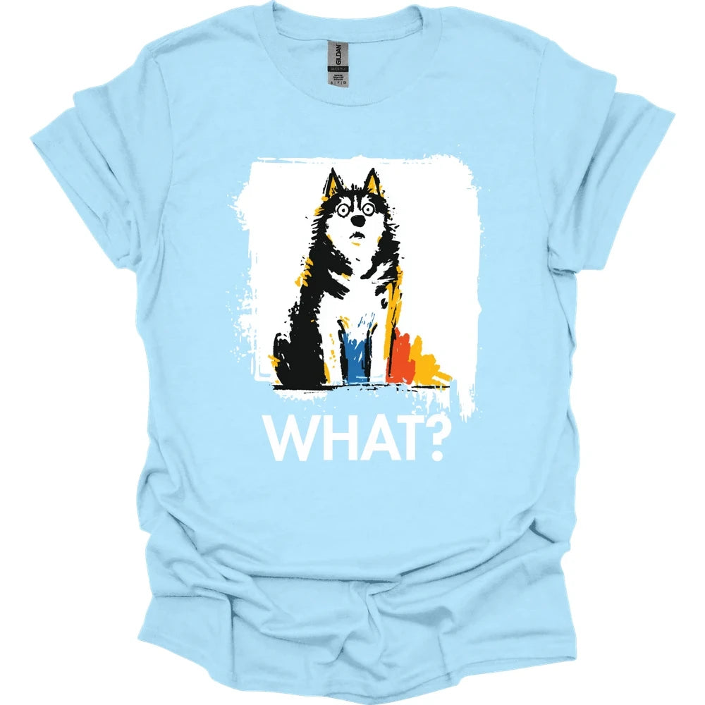 Siberian Husky - What Dog T-Shirt - Light Blue