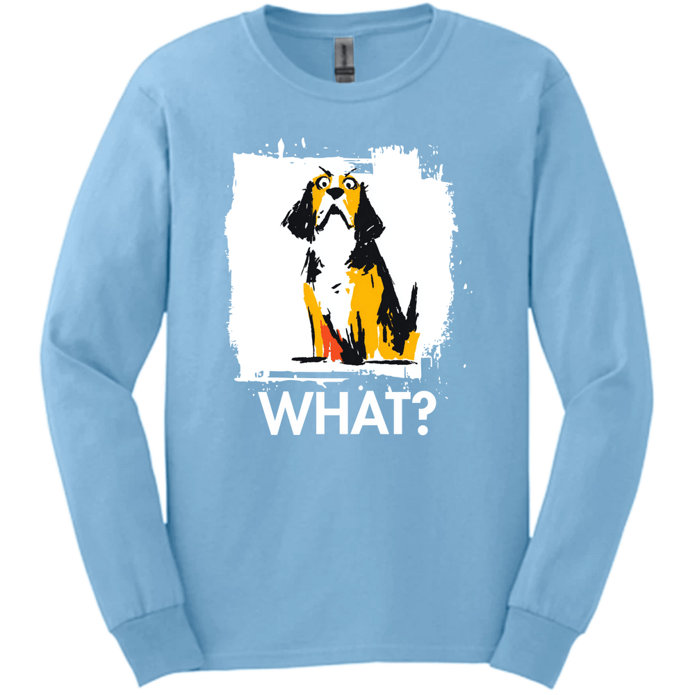 Beagle - What Dog Long Sleeve Tee - Light Blue