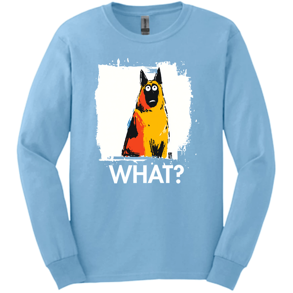 Belgian Malinois - What Dog Long Sleeve Tee - Light Blue