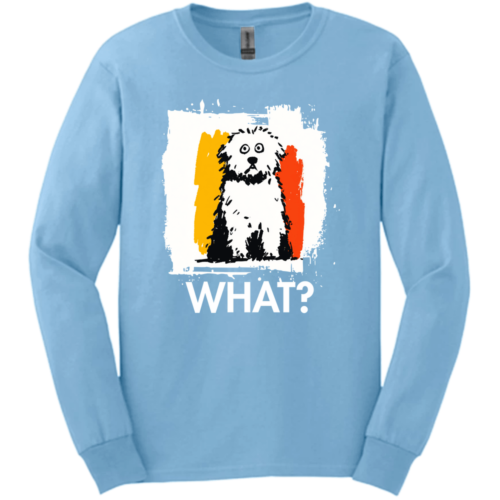 Bichon Frise - What Dog Long Sleeve Tee - Light Blue