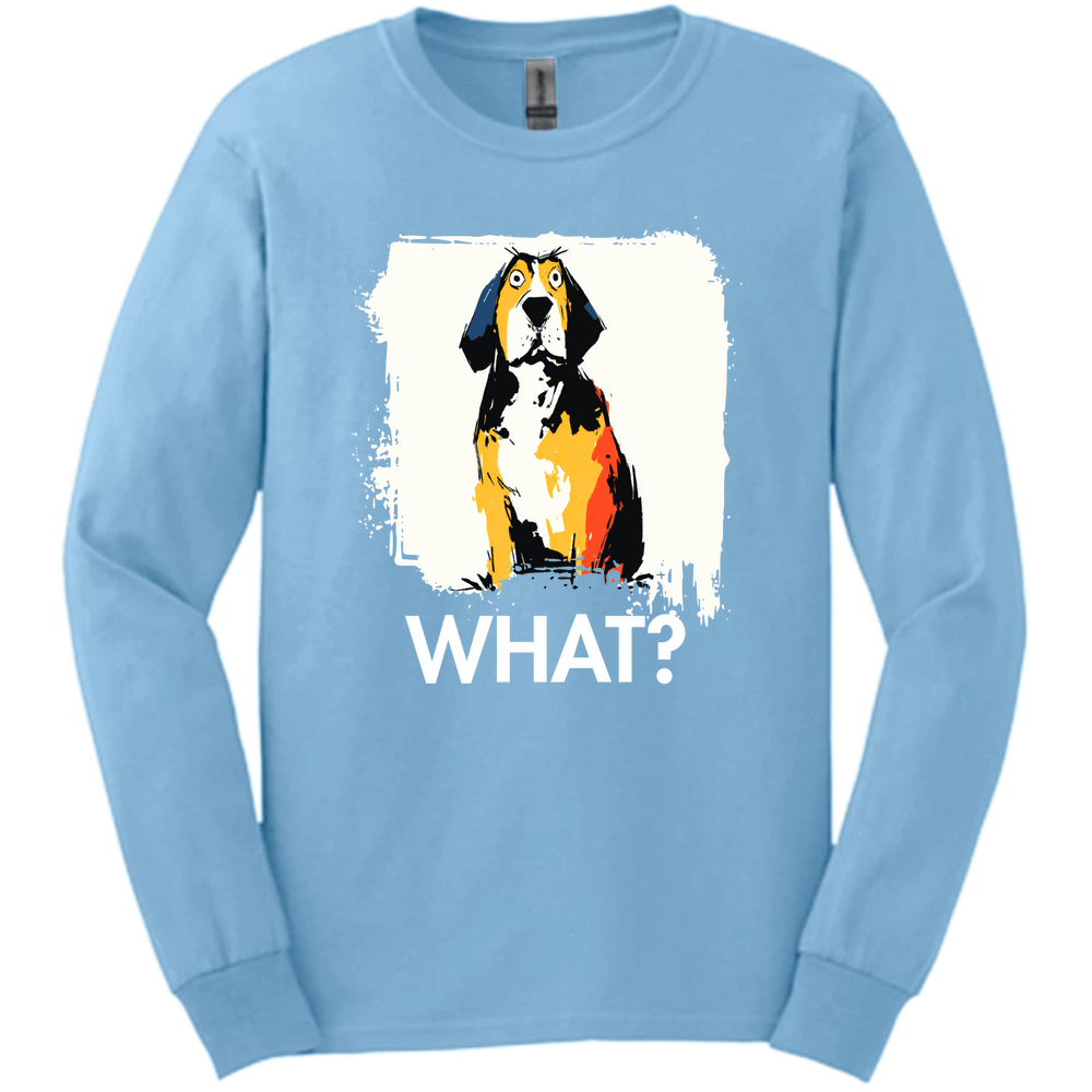 Bracco Italiano - What Dog Long Sleeve Tee - Light Blue