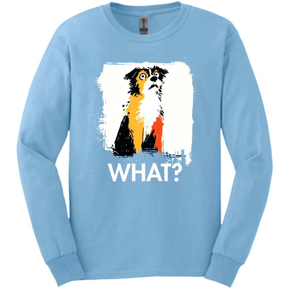 Brittany - What Dog Long Sleeve Tee - Light Blue