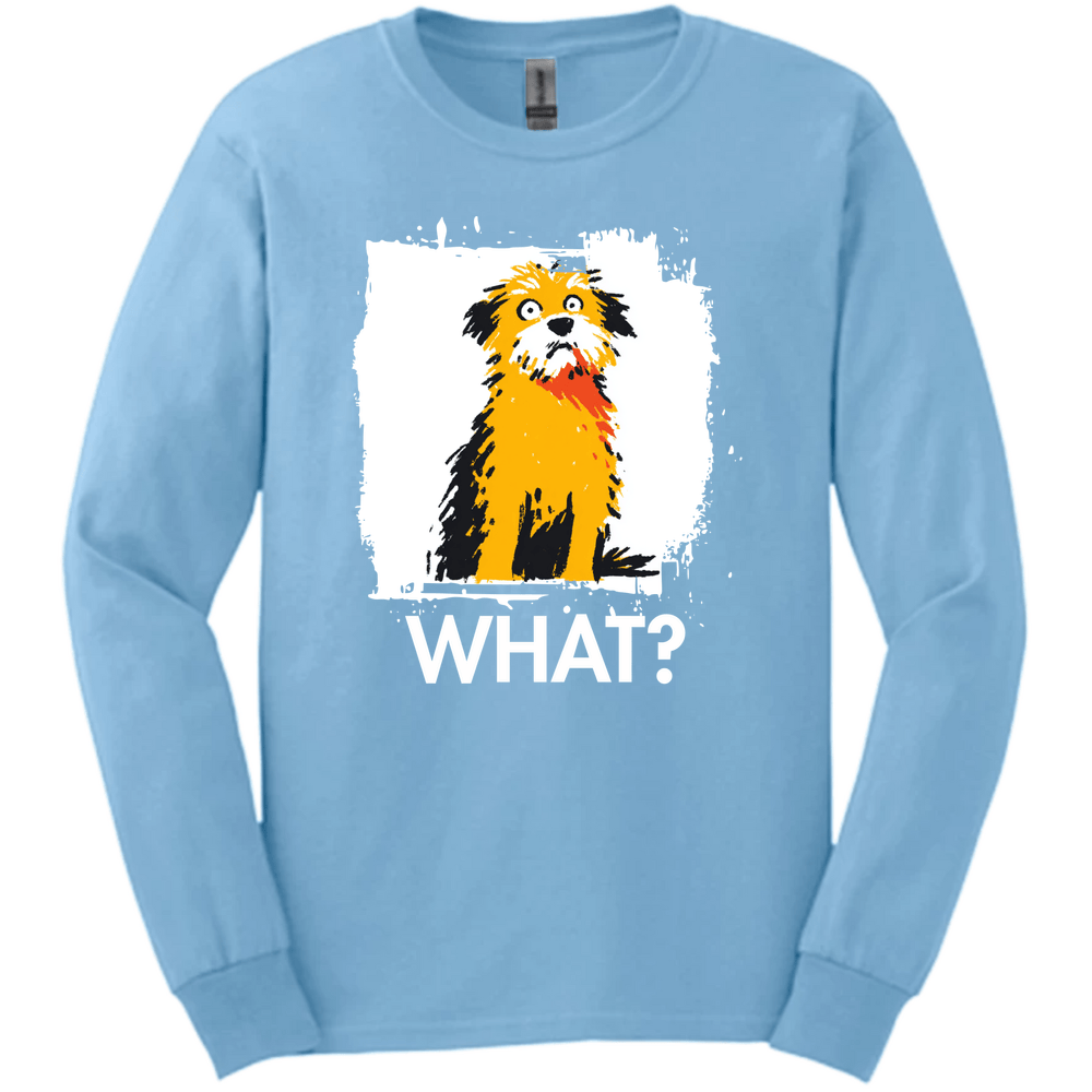 Cavapoo - What Dog Long Sleeve Tee - Light Blue