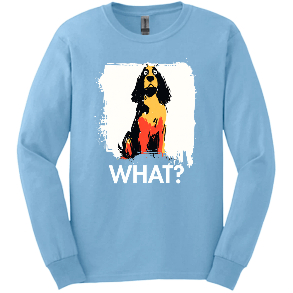 Cocker Spaniel - What Dog Long Sleeve Tee - Light Blue