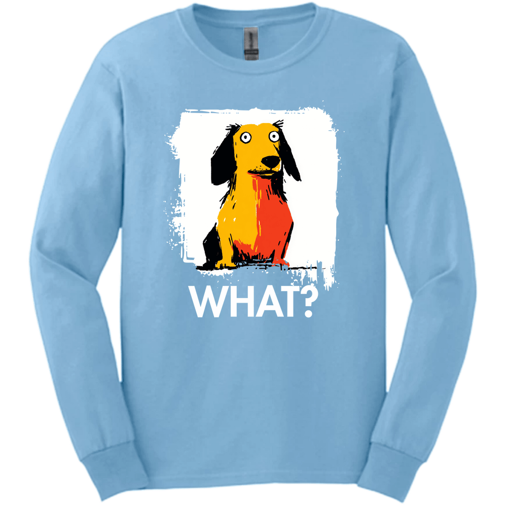 Dachshund - What Dog Long Sleeve Tee - Light Blue