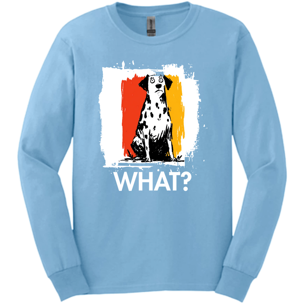 Dalmatian - What Dog Long Sleeve Tee - Light Blue