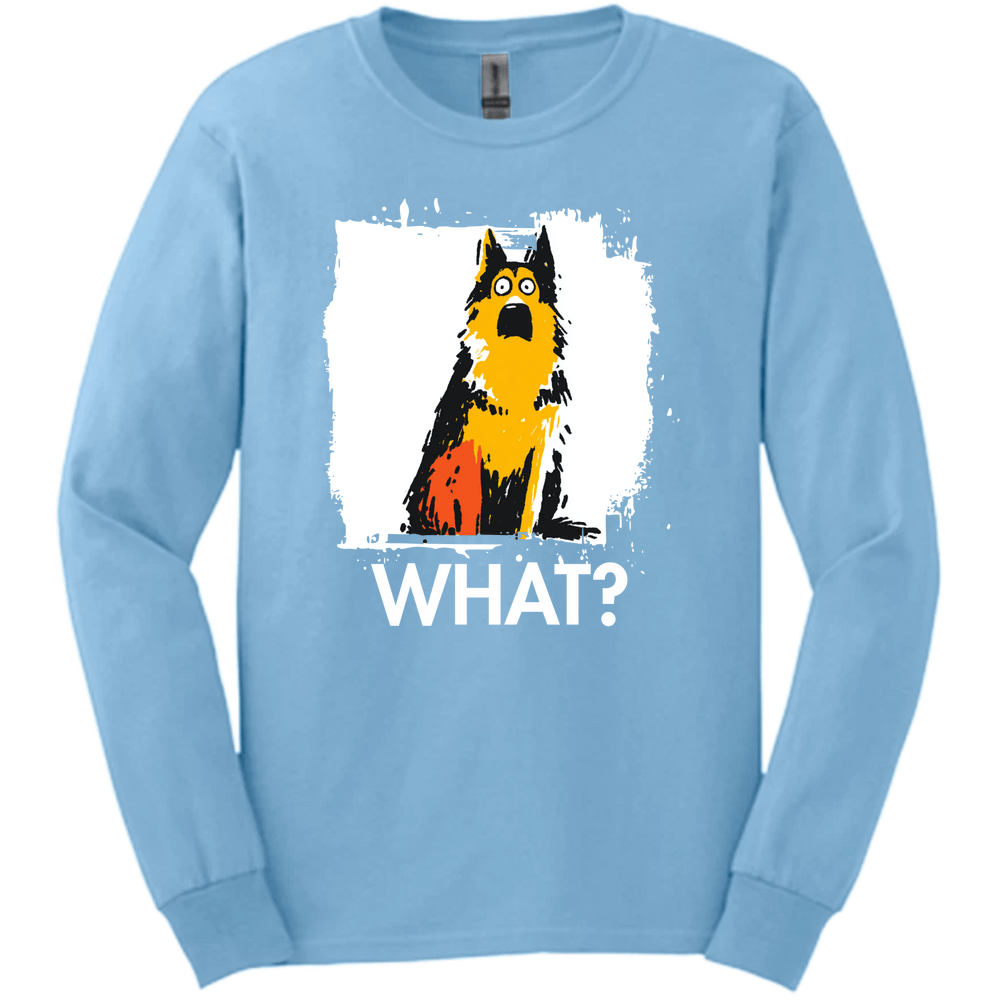 German Shepherd - What Dog Long Sleeve Tee - Light Blue