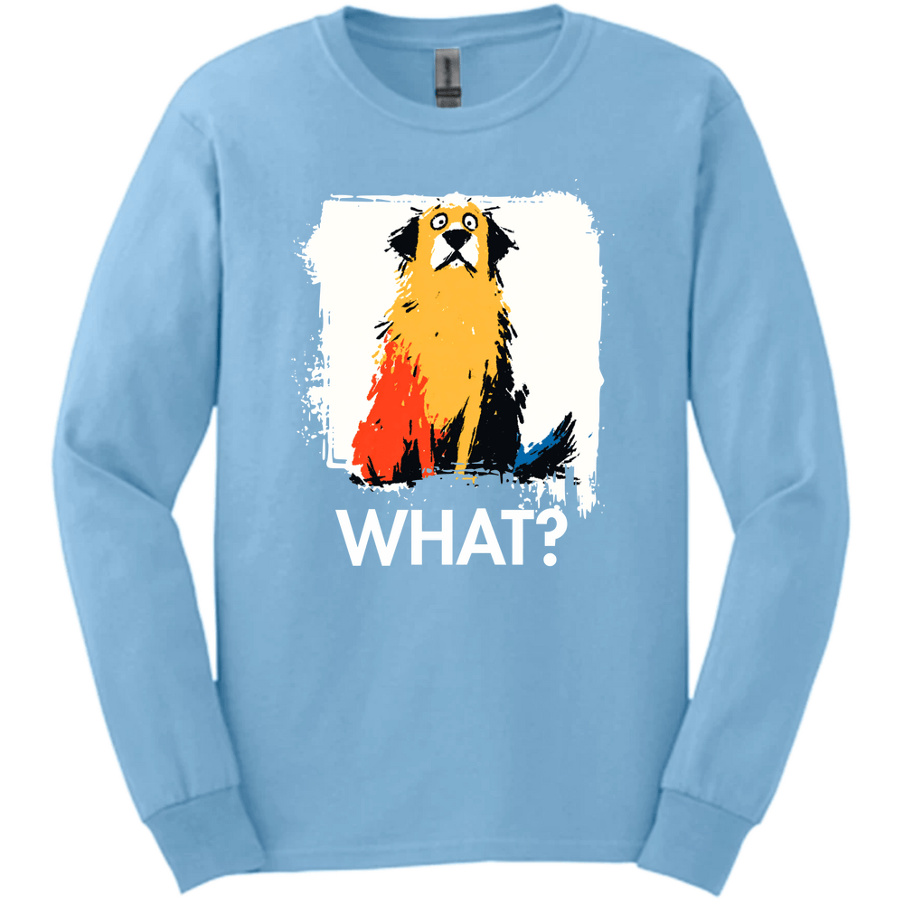 Golden Retriever - What Dog Long Sleeve Tee - Light Blue