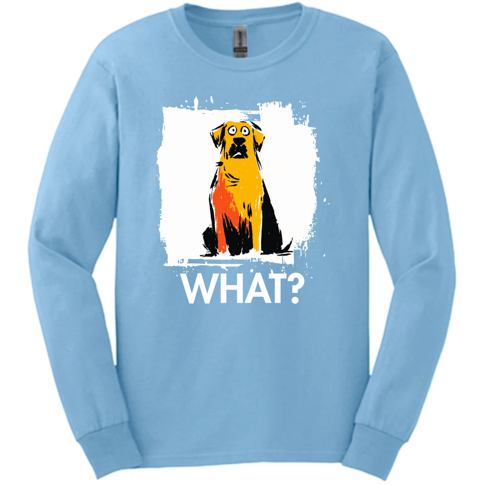 Labrador - What Dog Long Sleeve Tee - Light Blue
