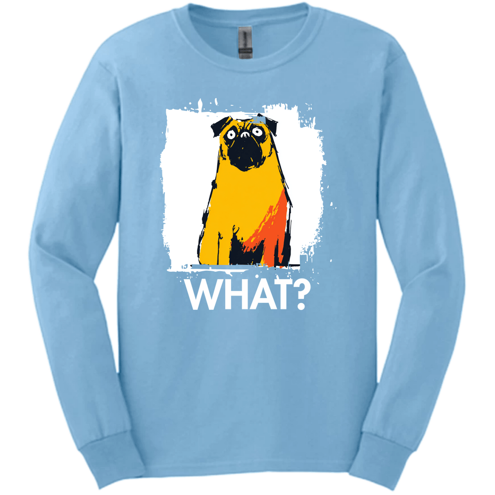 Mastiff - What Dog Long Sleeve Tee - Light Blue