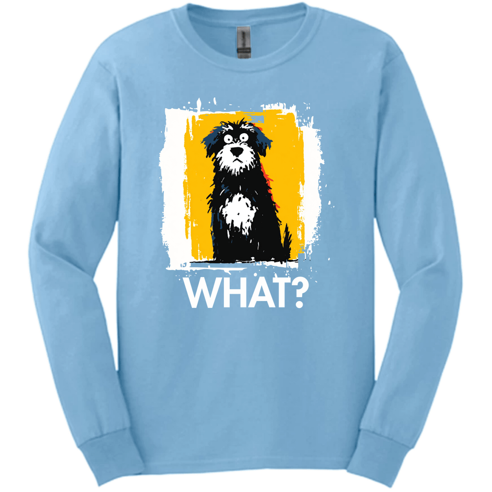 Portuguese Water Dog - What Dog Long Sleeve Tee - Light Blue
