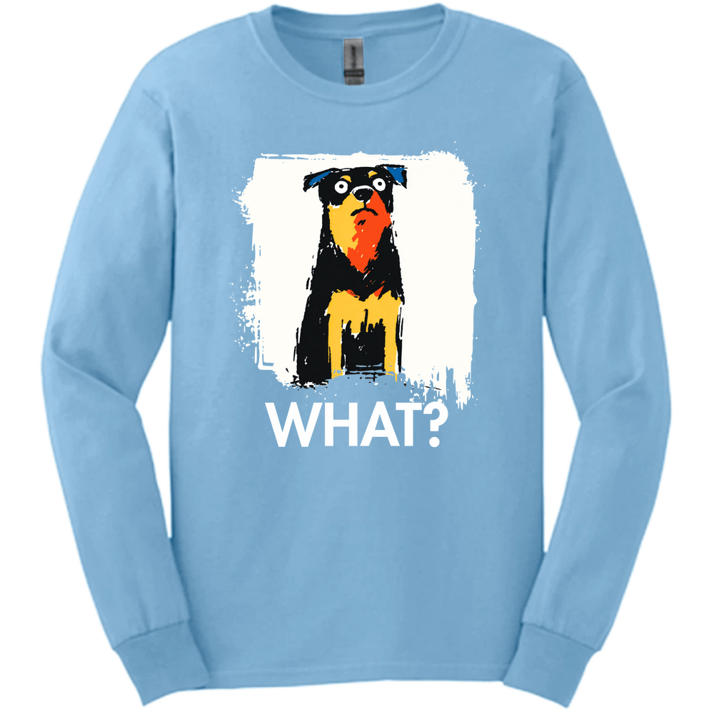 Rottweiler - What Dog Long Sleeve Tee - Light Blue