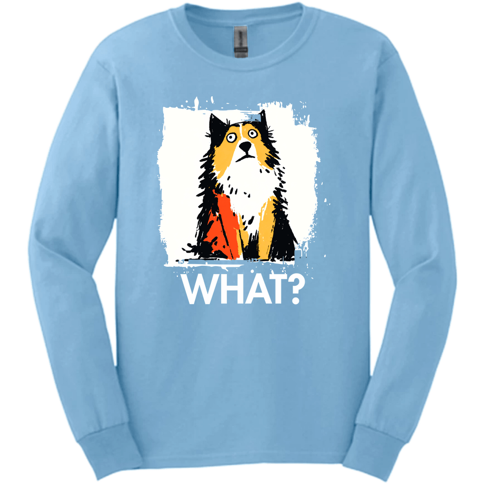 Shetland Sheepdog - What Dog Long Sleeve Tee - Light Blue