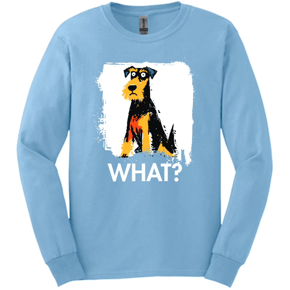 Airedale - What Dog Long Sleeve Tee - Light Blue