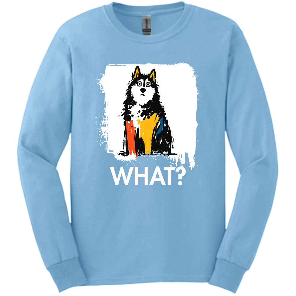 Alaskan Malamute - What Dog Long Sleeve Tee - Light Blue