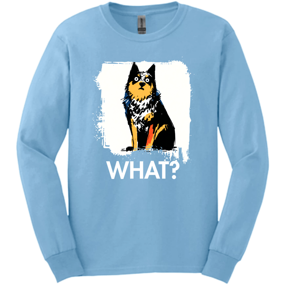 Australian Cattle Dog - What Dog Long Sleeve Tee - Light Blue