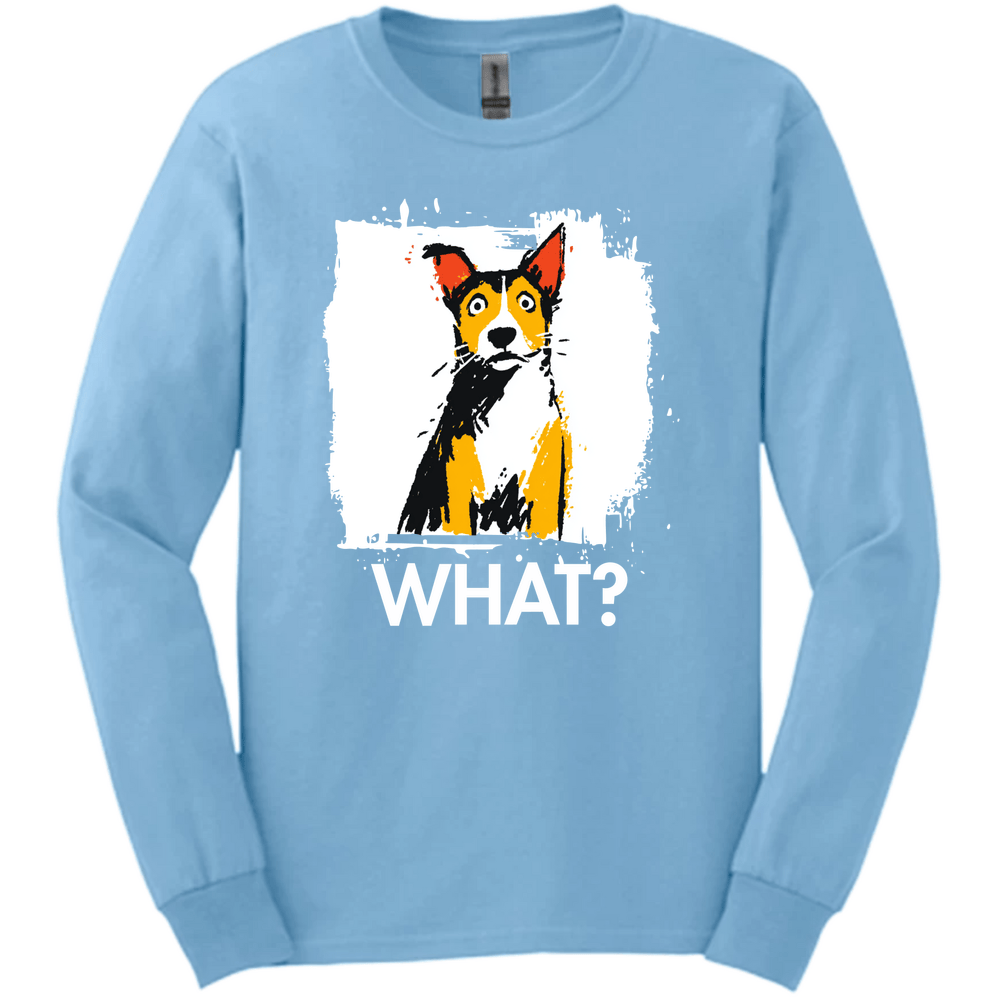 Basenji - What Dog Long Sleeve Tee - Light Blue