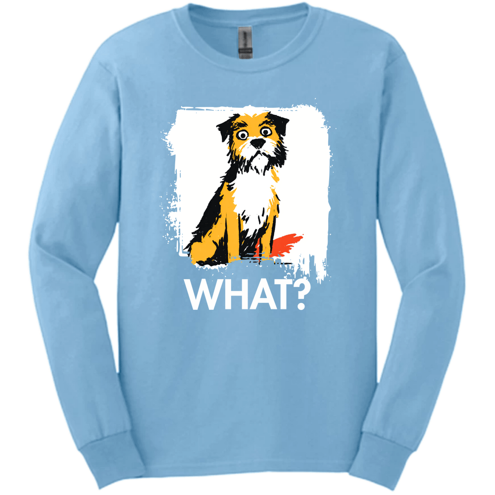 Border Terrier - What Dog Long Sleeve Tee - Light Blue