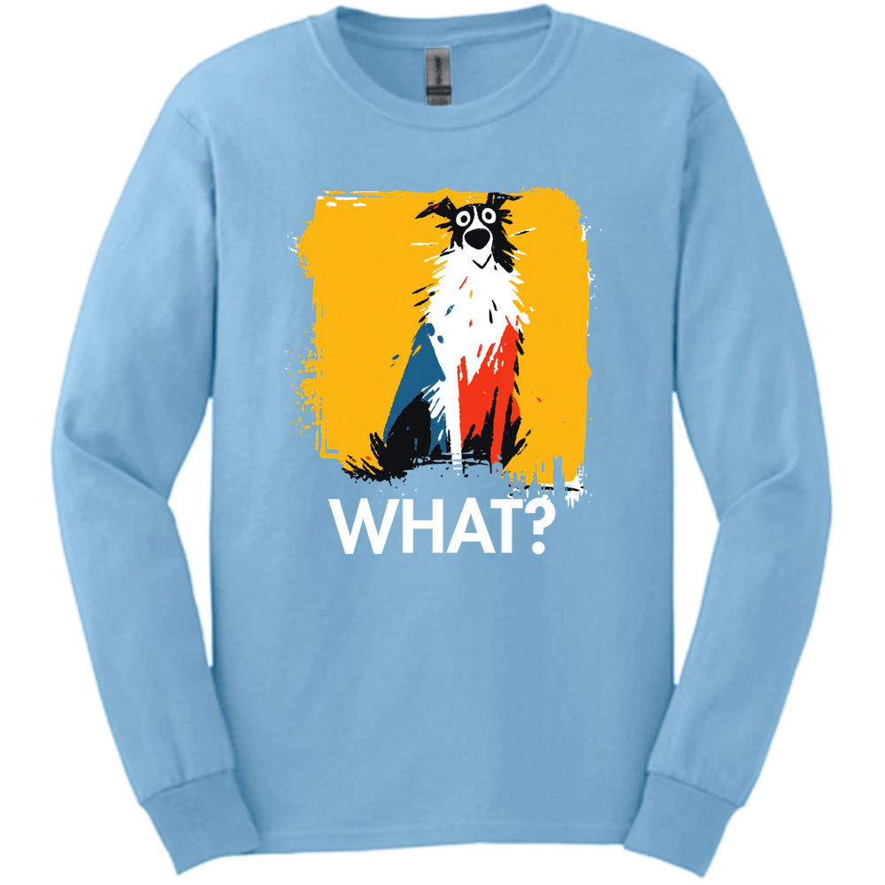Borzoi - What Dog Long Sleeve Tee - Light Blue