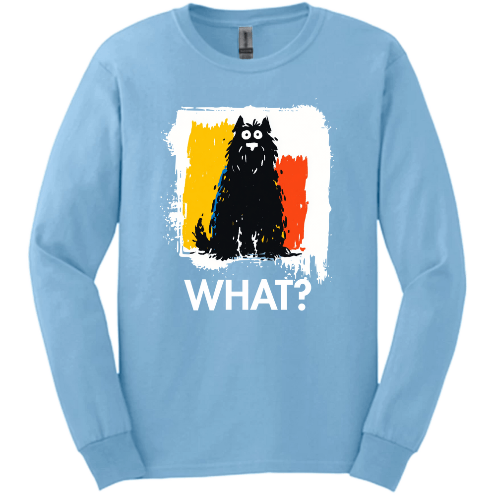 Bouvier Des Flanders - What Dog Long Sleeve Tee - Light Blue