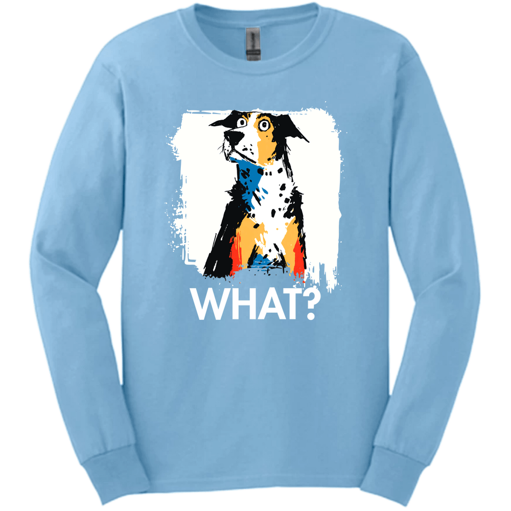 Catahoula Leopard Dog - What Dog Long Sleeve Tee - Light Blue