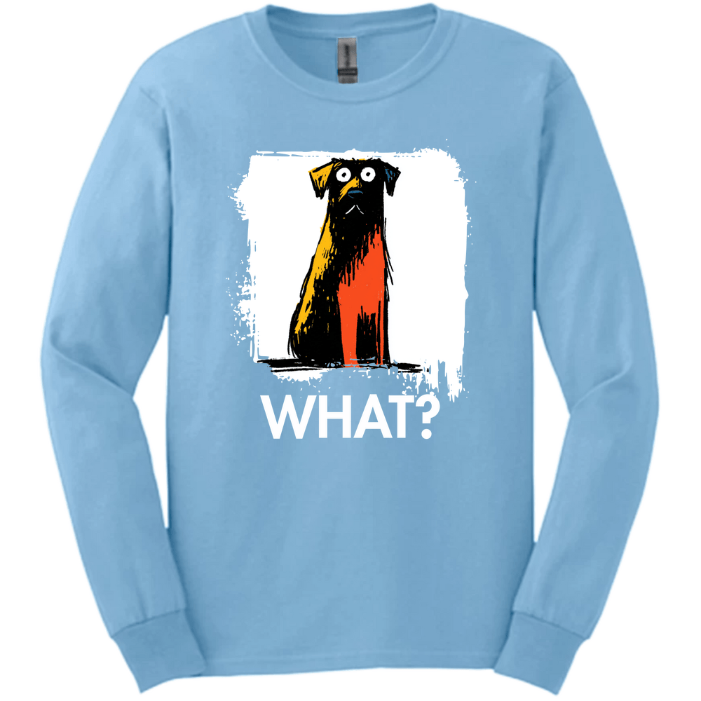 Chocolate Labrador - What Dog Long Sleeve Tee - Light Blue