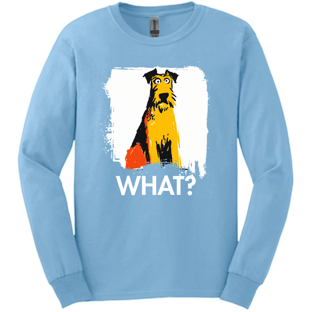 Irish Terrier - What Dog Long Sleeve Tee - Light Blue