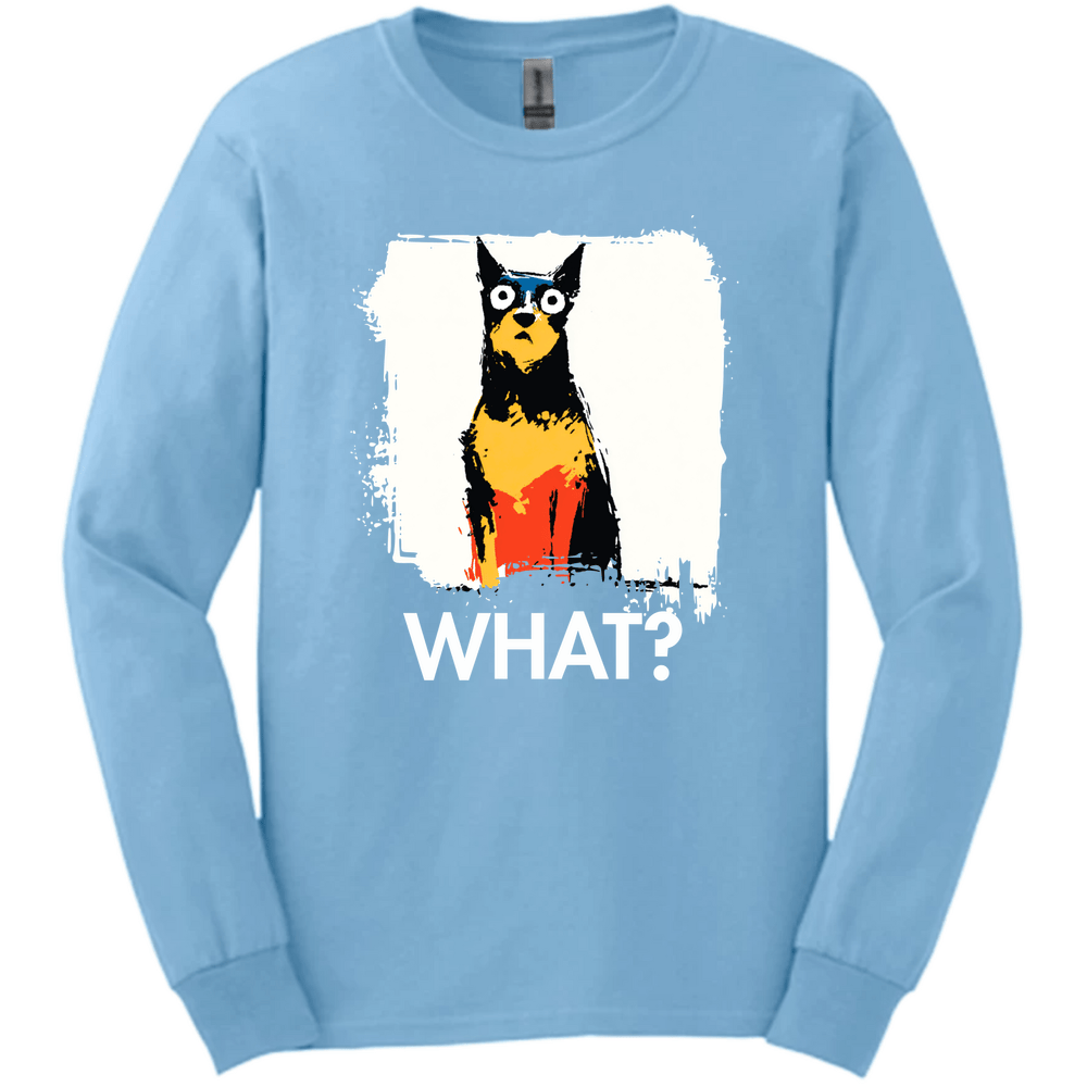 Miniature Pinscher - What Dog Long Sleeve Tee - Light Blue