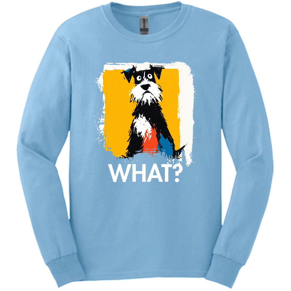 Miniature Schnauzer - What Dog Long Sleeve Tee - Light Blue