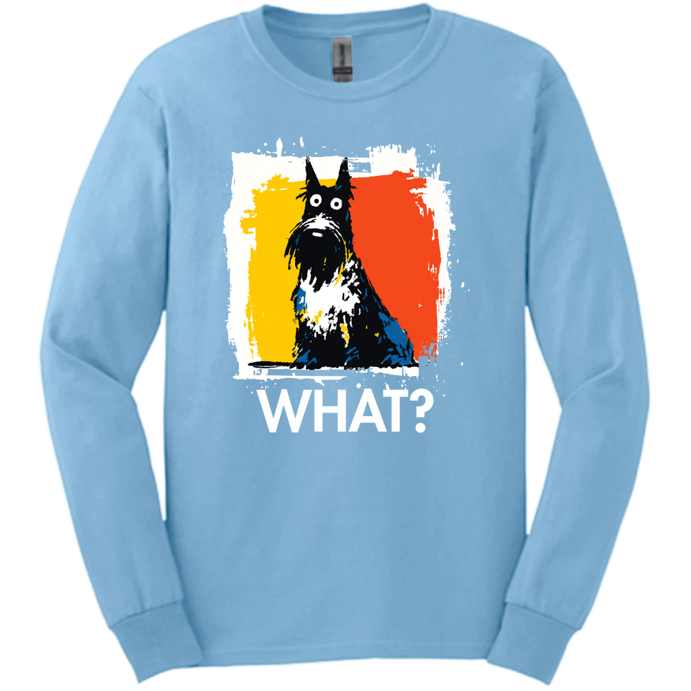 Scottish Terrier - What Dog Long Sleeve Tee - Light Blue
