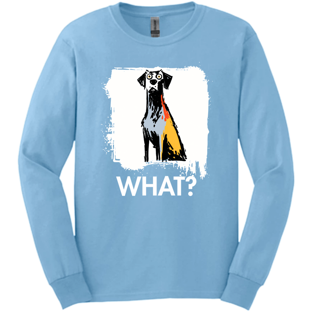 Weimaraner - What Dog Long Sleeve Tee - Light Blue