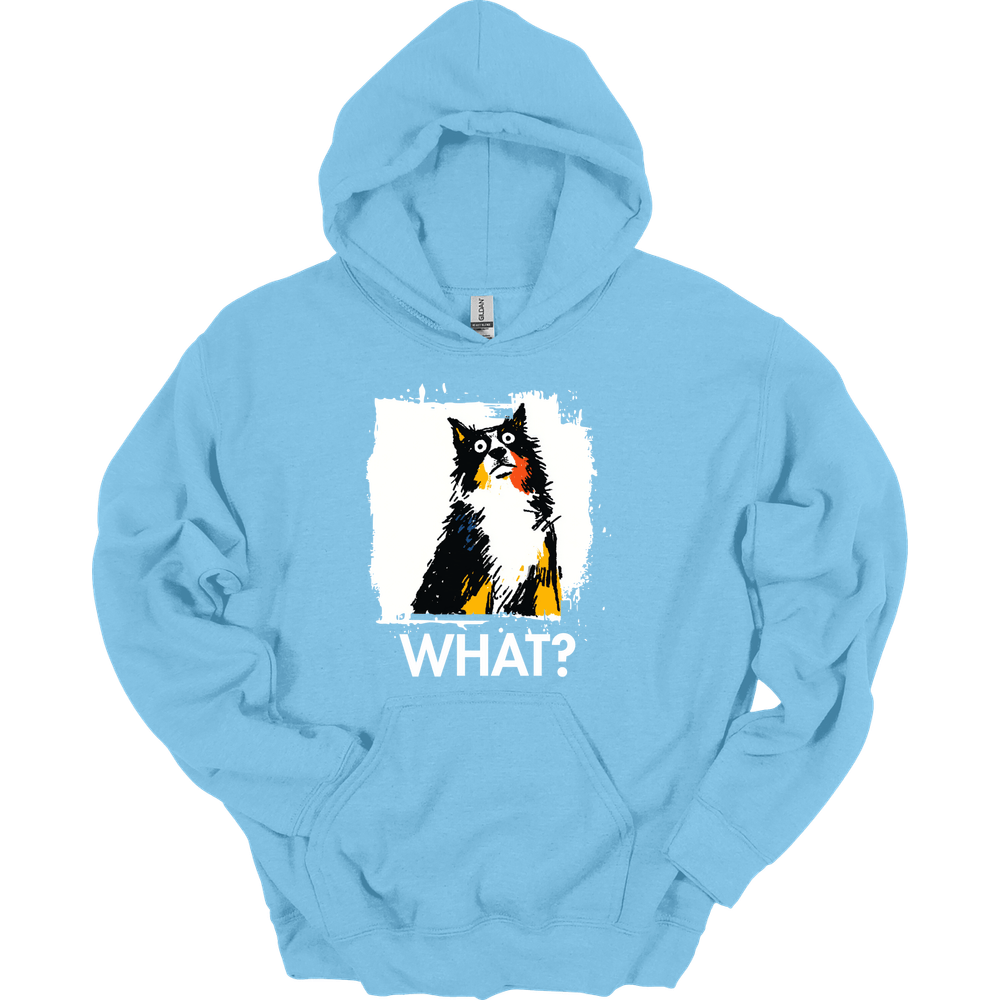 Border Collie - What Dog Hoodie - Light Blue