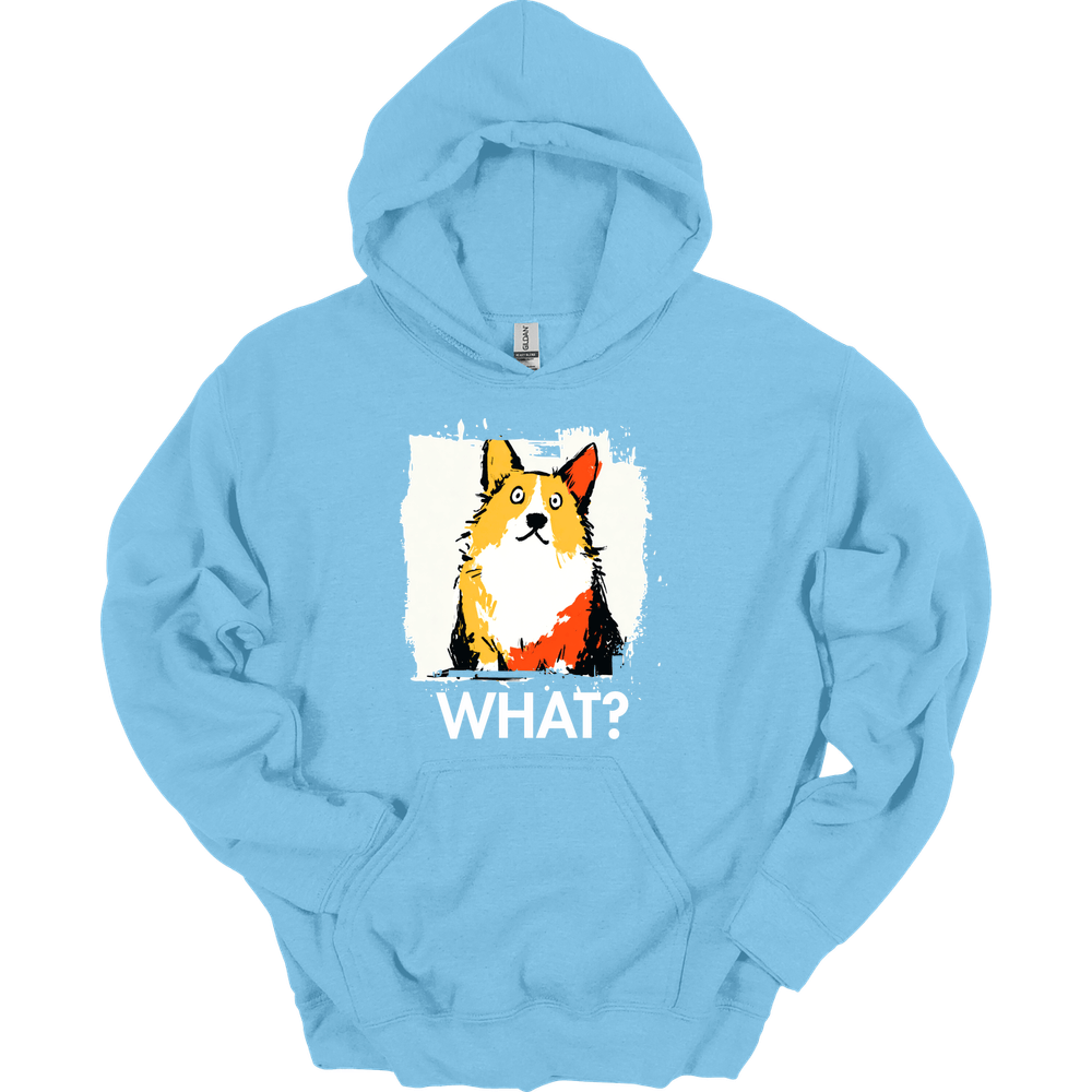 Corgi - What Dog Hoodie - Light Blue