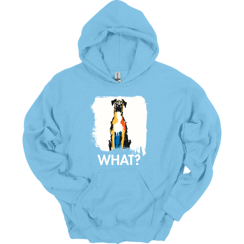 Great Dane - What Dog Hoodie - Light Blue