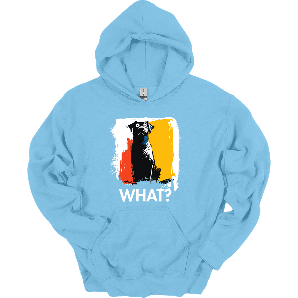 Black Labrador - What Dog Hoodie - Light Blue