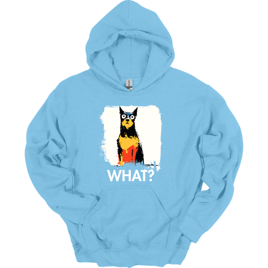 Miniature Pinscher - What Dog Hoodie - Light Blue