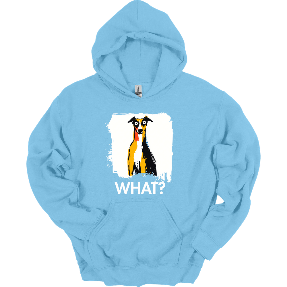Whippet - What Dog Hoodie - Light Blue