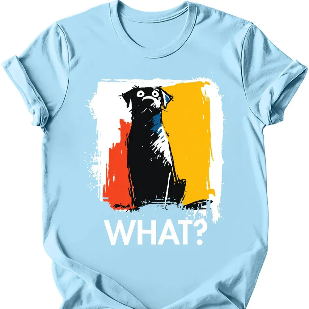 Black Labrador - What Dog T-Shirt - Light Blue