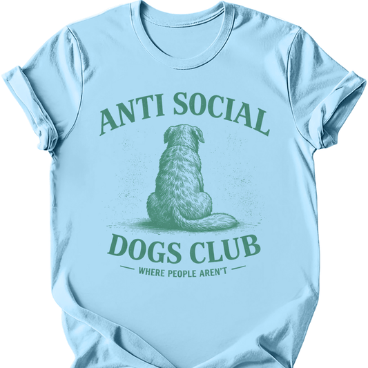 Anti Social T-Shirt - Light Blue