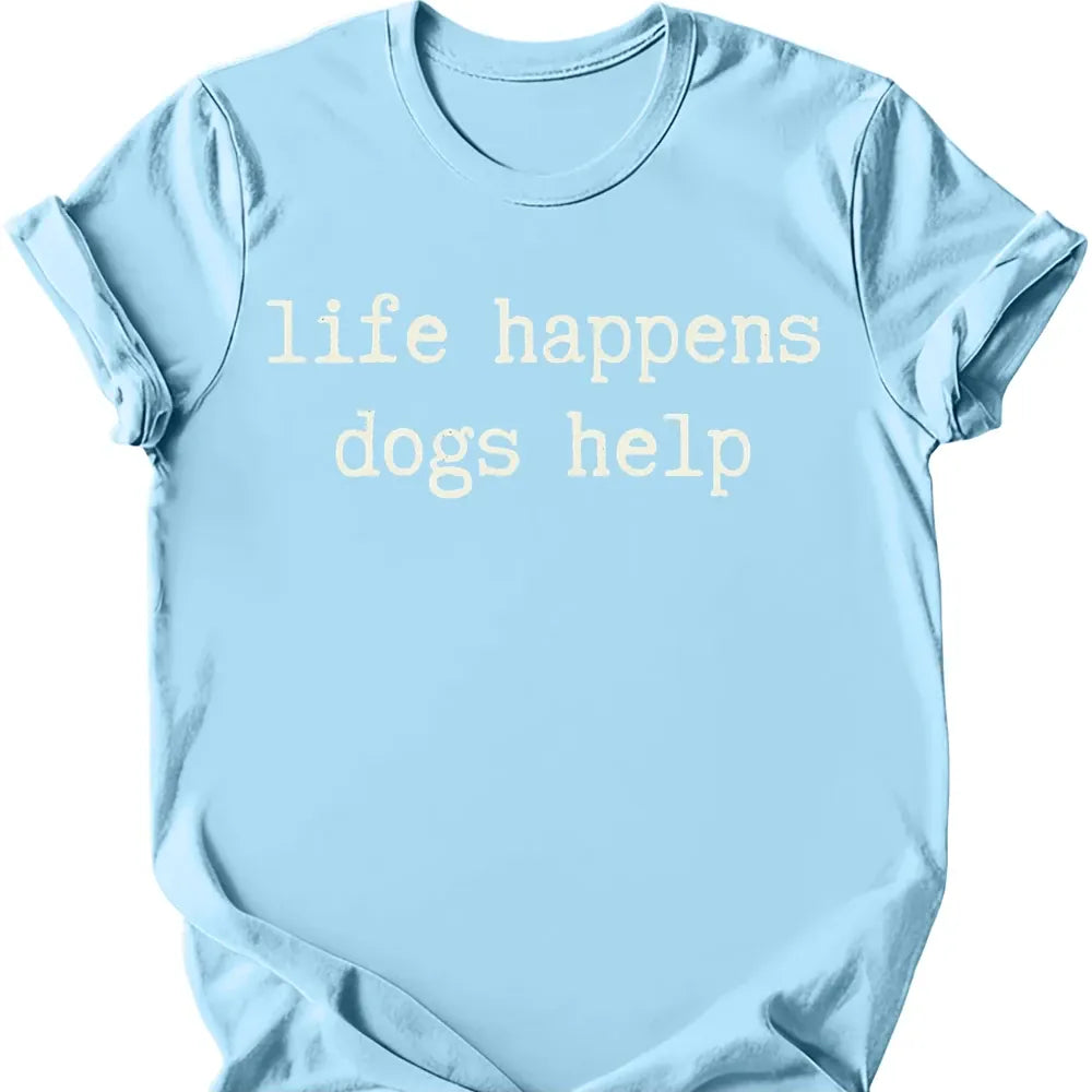 Life Happens T-Shirt - Light Blue