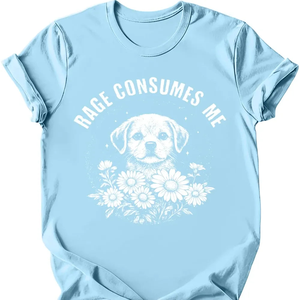 Rage Consumes Me T-Shirt - Light Blue